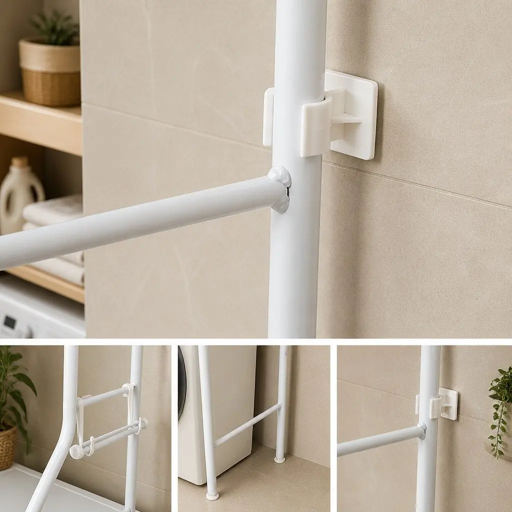3-Tier Over Washing Machine Storage Rack Laundry Room Bathroom Organizer Shelf