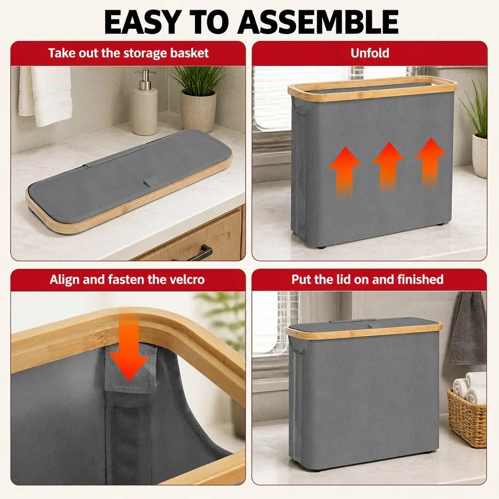 Toilet Paper Storage Basket 2 Pack Organize Conceal 12 Rolls Grey