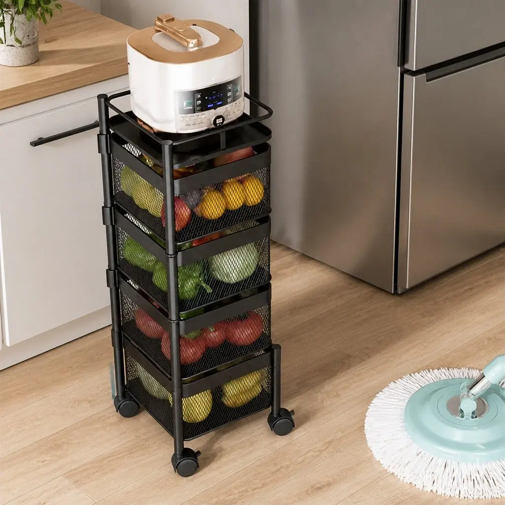 5-Tier Rolling Cart for Home Organization