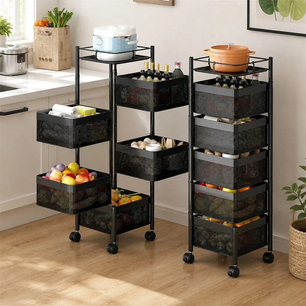 5-Tier Rolling Cart for Home Organization