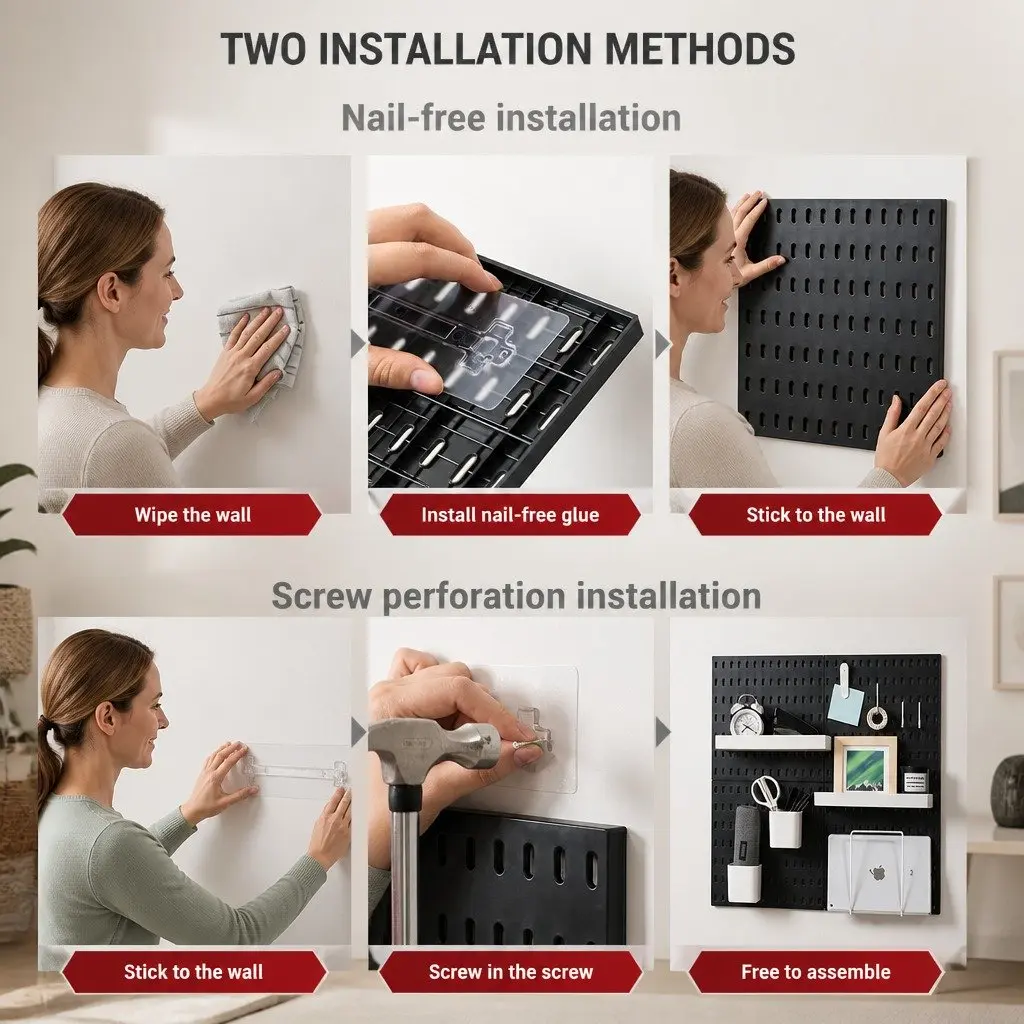 Pegboard Wall Organizer with Customization