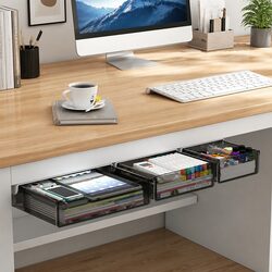 Reliable Under Desk Storage Drawers 3-Pack for Organization