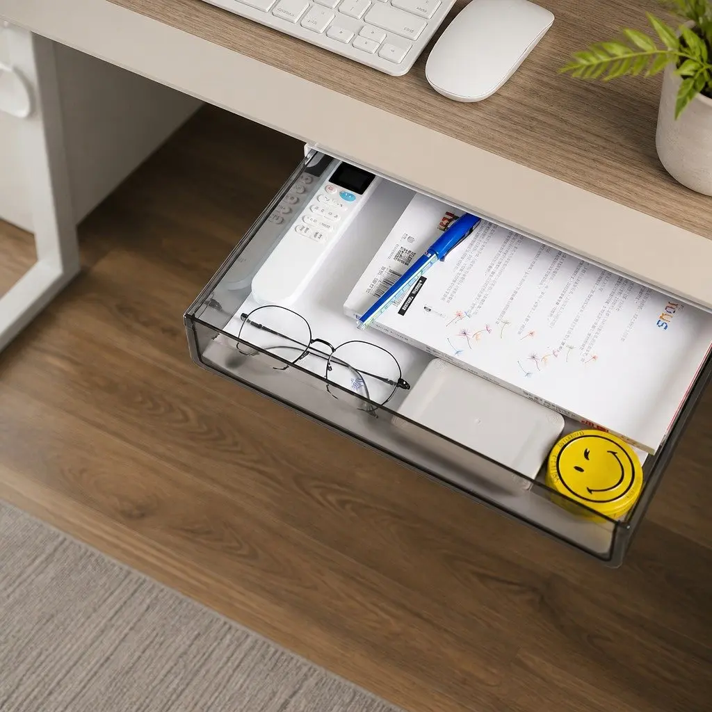 Under Desk Storage Drawers Hidden Pull-Out Organizer 3 Piece for Office Home
