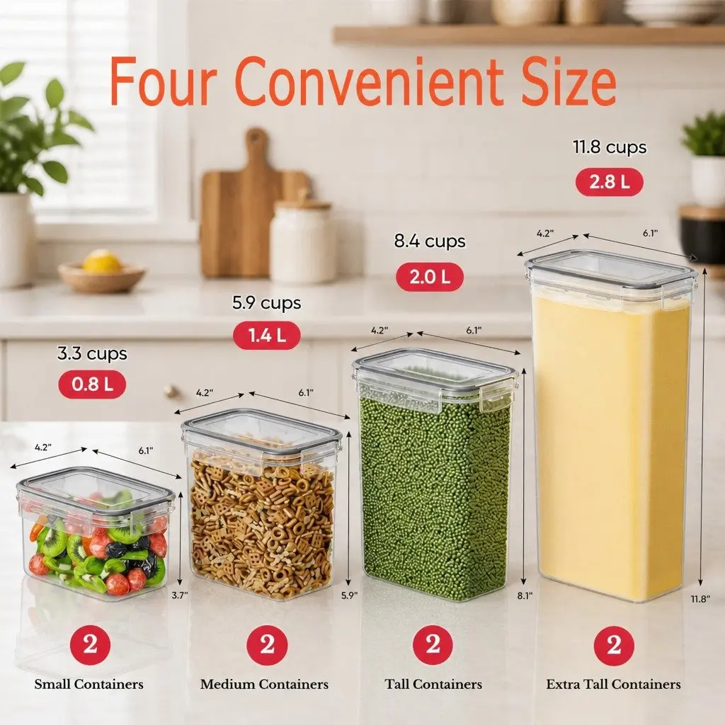 8-Piece Airtight Food Storage Set for Freshness