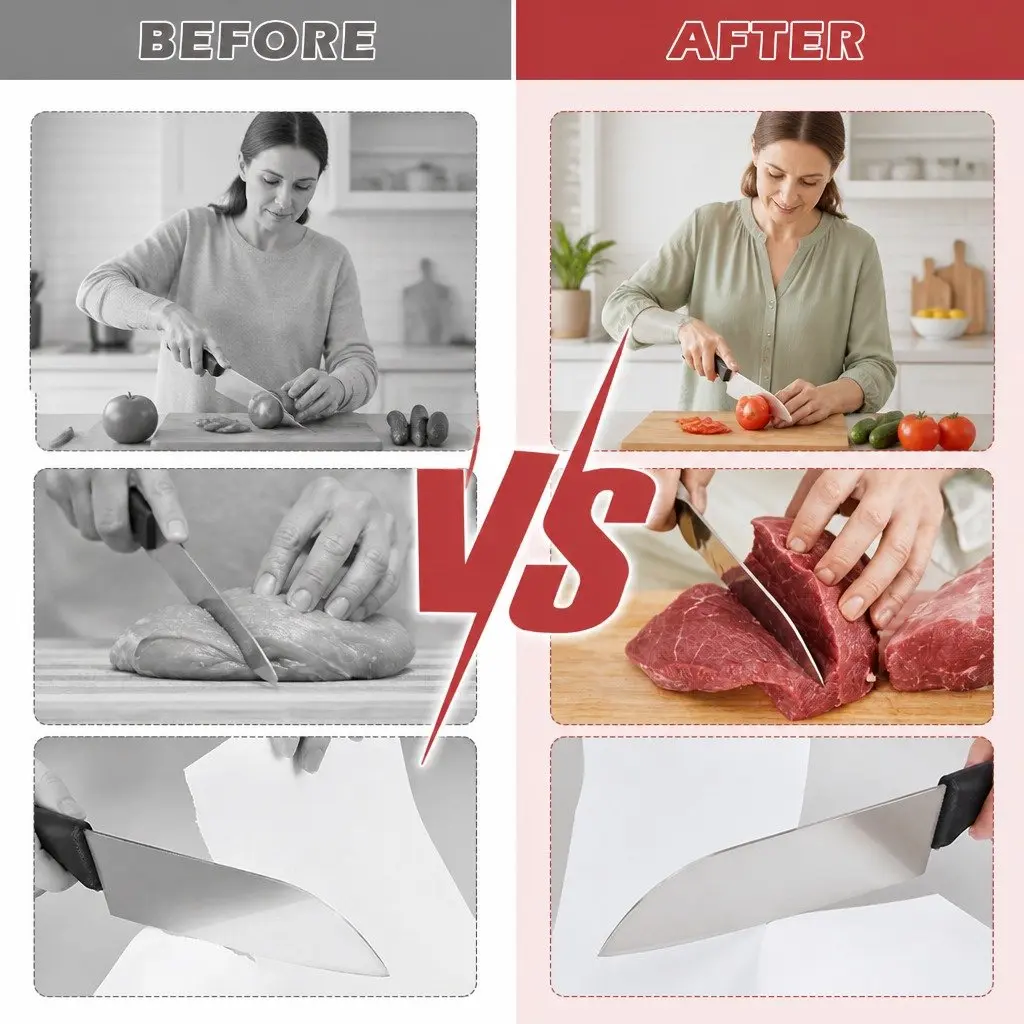 Rolling Knife Sharpener Kit 5 Magnetic Angles 12-22° Chef Home Kitchen Precision