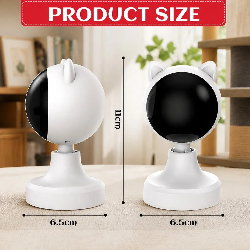 Interactive Laser Toy for Cats USB Rechargeable Adjustable Angle 2 Speed Modes