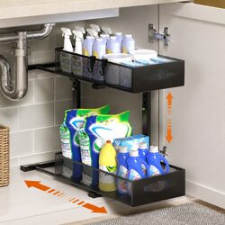 Reliable Under Sink Organizer with Adjustable Shelves