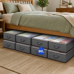 Affordable 8 Pack Underbed Storage Bins for Neat Living