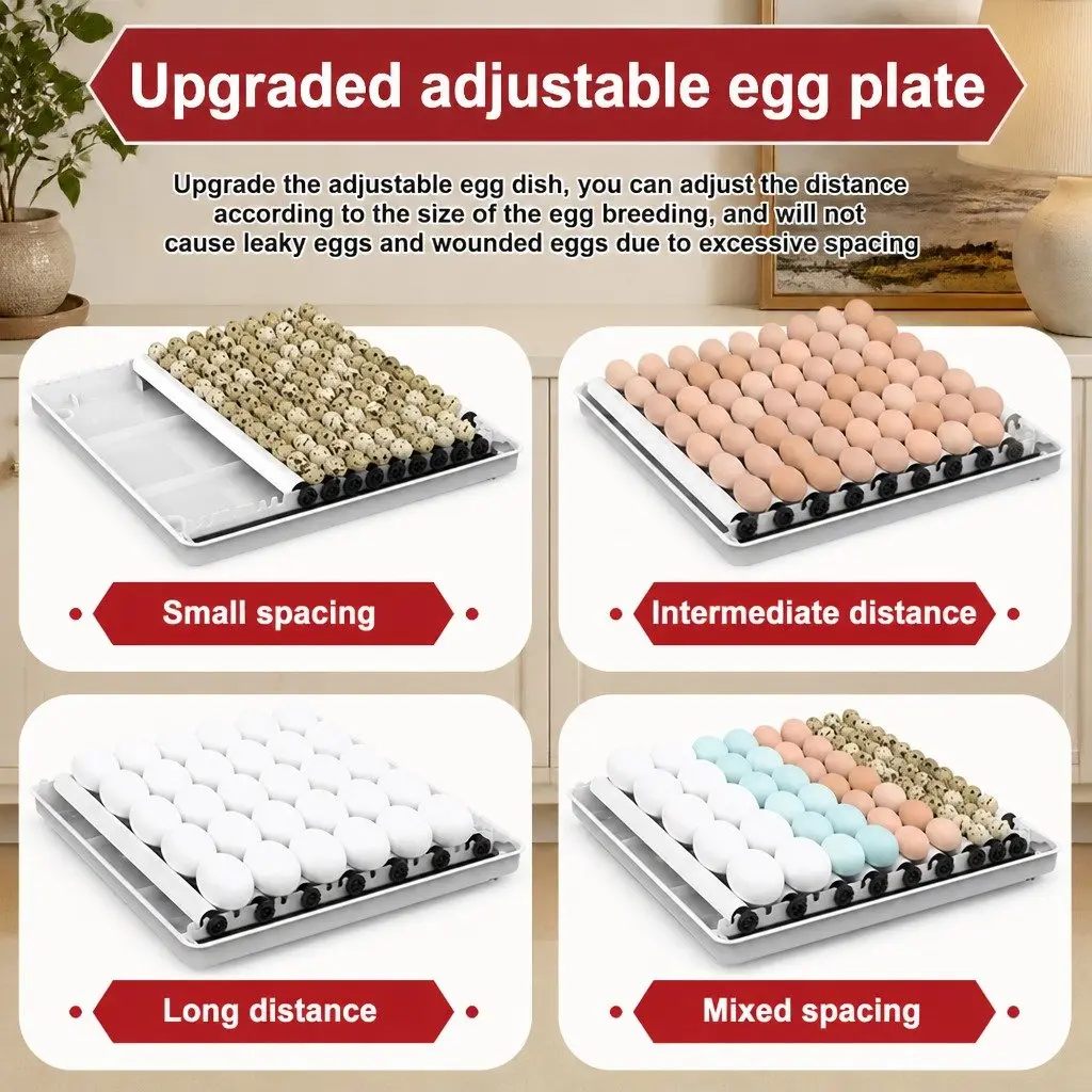 128 Egg Incubator Automatic Turning LED Display Humidity Temperature Control