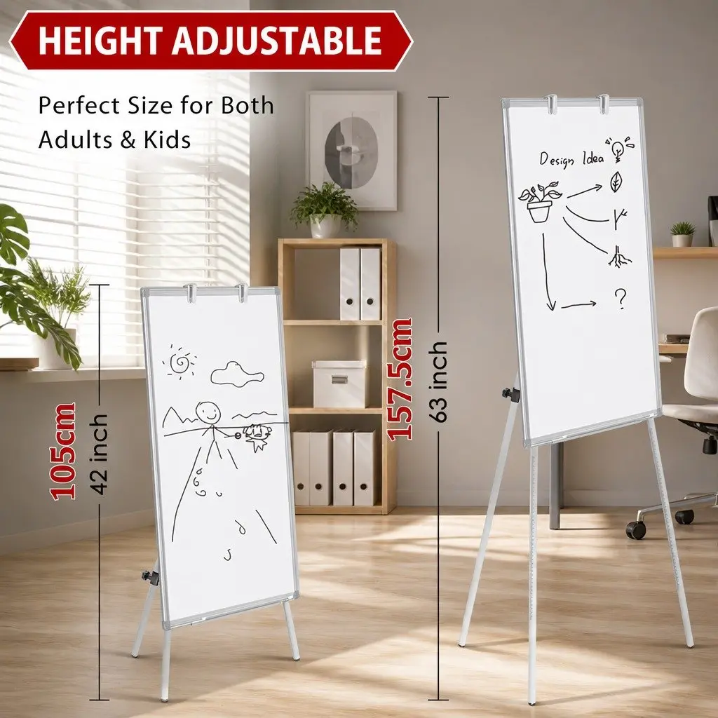 Whiteboard Easel Portable Magnetic Dry Erase Board Adjustable Tripod Stand