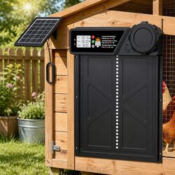 Automatic Chicken Coop Door Solar USB Timer Light Sensor Remote Control LED