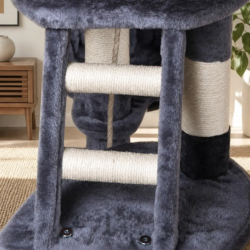 Cat Tree Indoor Cats Condo 120cm Plush Hammock Scratching Posts