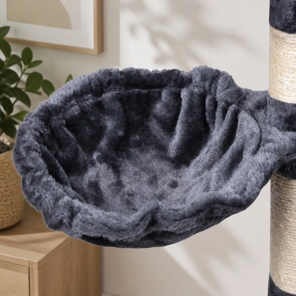Cat Tree Indoor Cats Condo 120cm Plush Hammock Scratching Posts