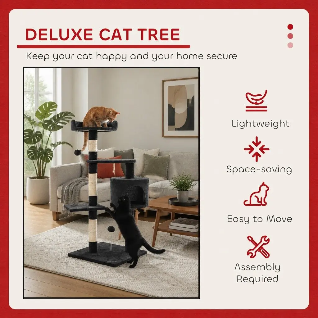 Cat Tree Multi-Level Climbing Perch 140cm Indoor Cats Colourful
