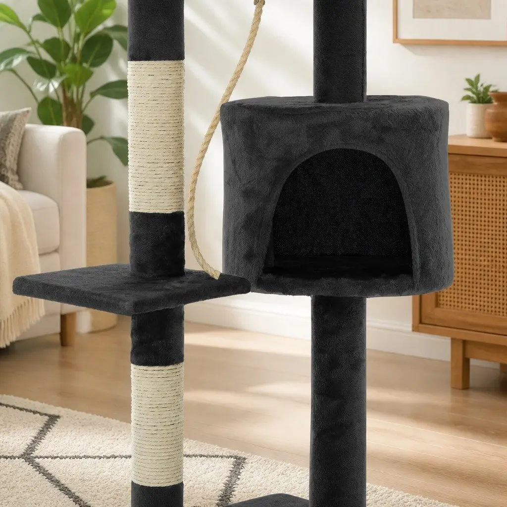 Cat Tree Multi-Level Climbing Perch 140cm Indoor Cats Colourful