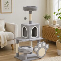 Large Cat Tree Tower Indoor Cats Multi-Level Condo Plush Perch Sisal Scratching