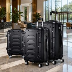 Reliable 3-Piece Hard Shell Luggage Set for Travelers