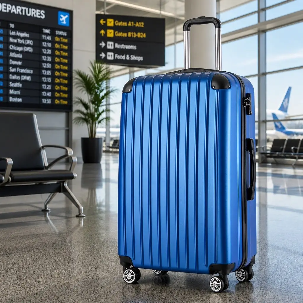 Hard Shell Suitcase Travel 28 Inch Blue
