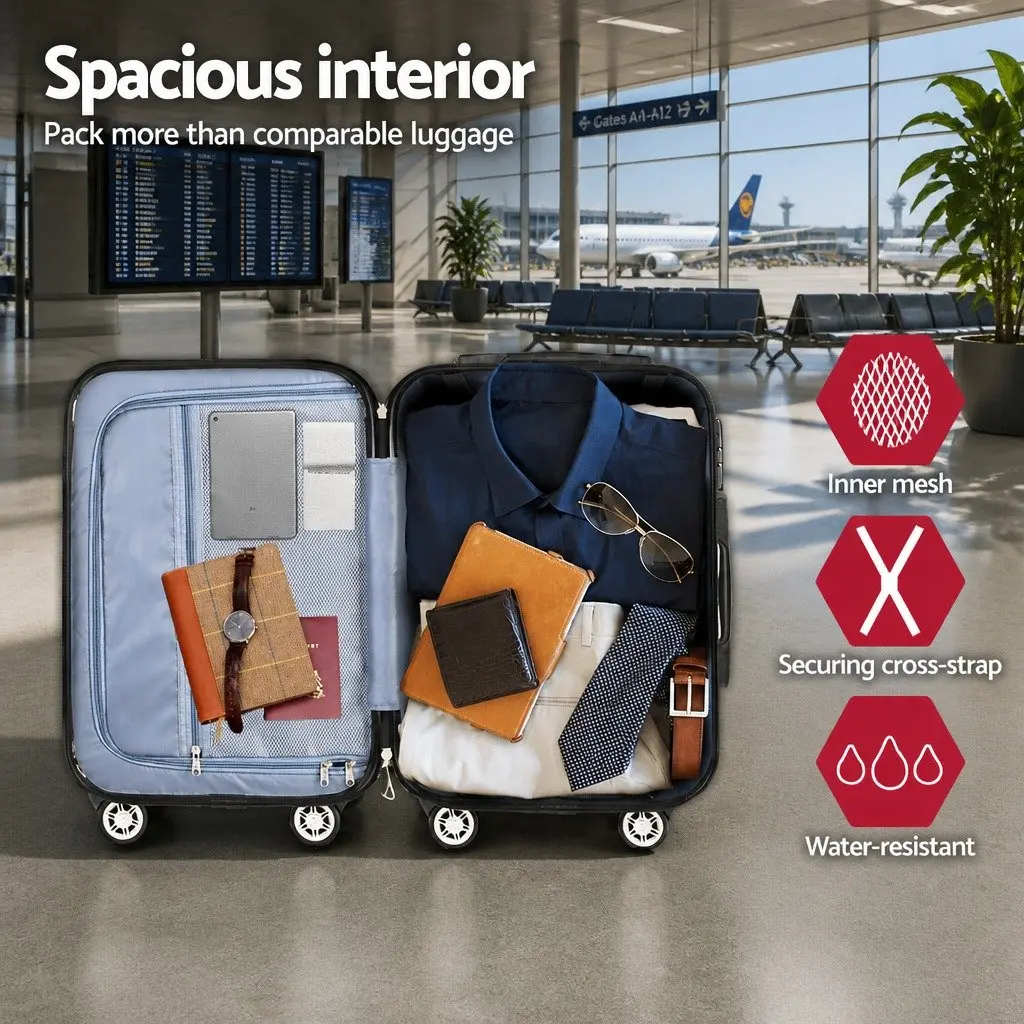 Hard Shell Suitcase Travel 28 Inch Blue