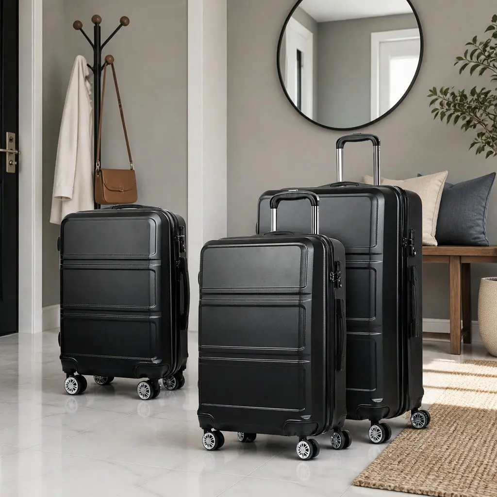 3 Piece Hard Shell Luggage Set with TSA Lock