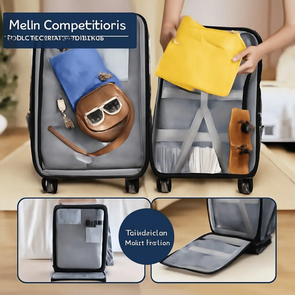 20" Navy Carry-On Suitcase with TSA Locks