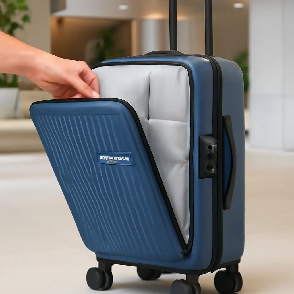 20" Navy Carry-On Suitcase with TSA Locks