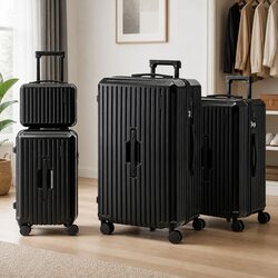 Value-Driven 4-Piece Trunk Luggage Suitcase Set
