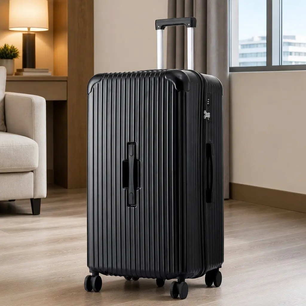 28 Inch Trunk Luggage Suitcase Travel Case Black