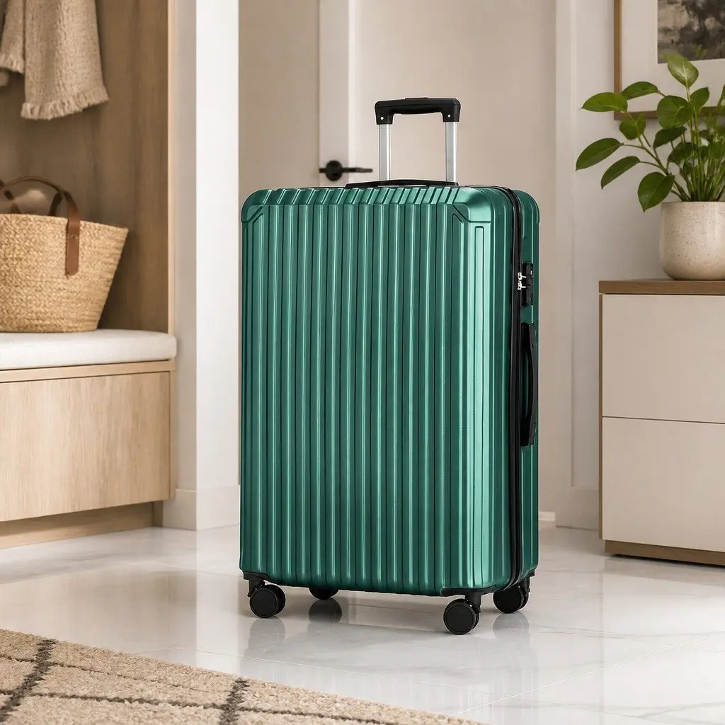 28 Inch Hard Shell Luggage Suitcase Travel Case Spinner Wheels Green