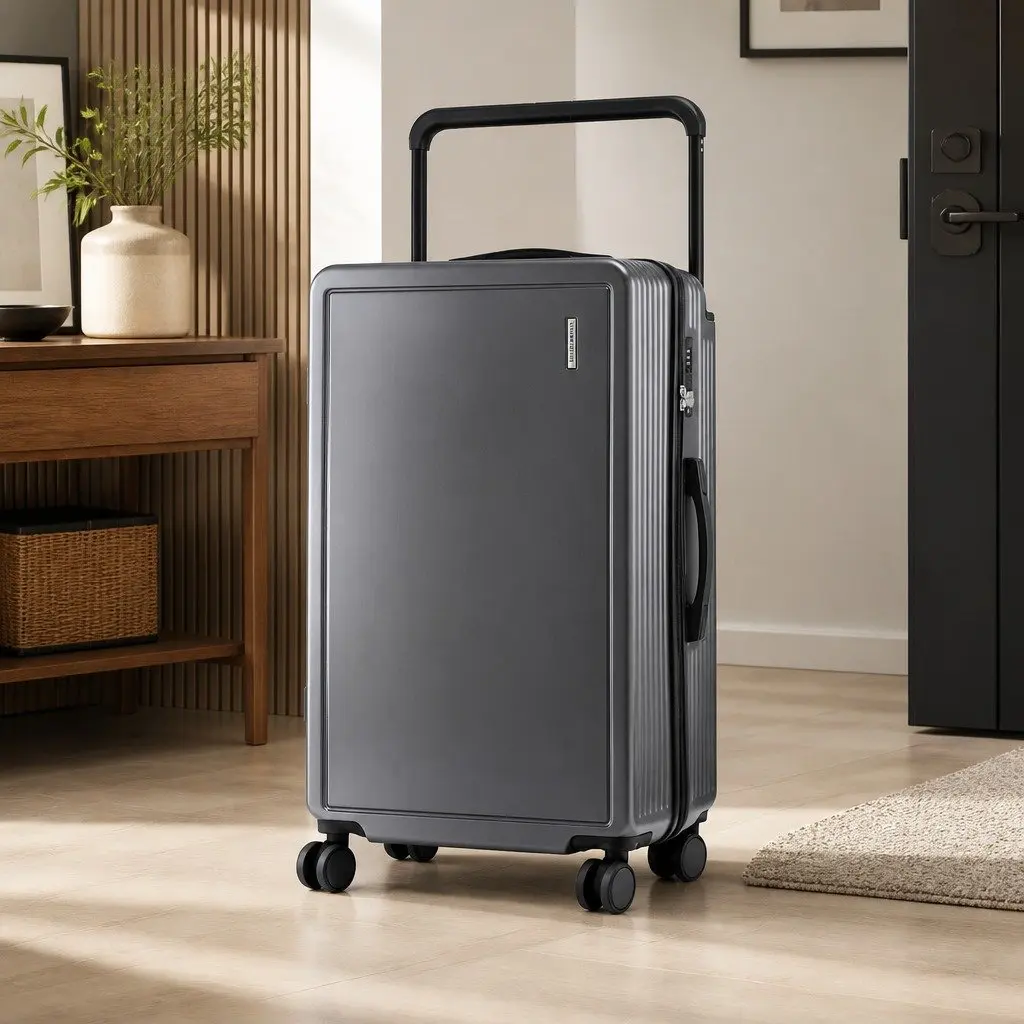 28" Hard Case Suitcase Travel Wide Handle Anthracite Grey