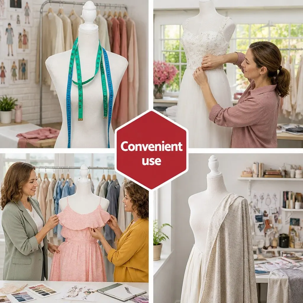 Dressmaking Mannequin Adjustable Height 140cm to 170cm Pinnable Canvas White