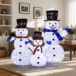 Warm and Reliable LED Snowman Decoration Set