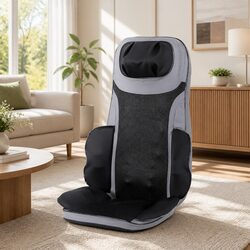 Full Back Massage Seat Cushion with Heating 8-Node Kneading Vibration Home