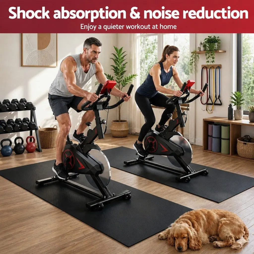 Black Exercise Mat for Comfort and Stability