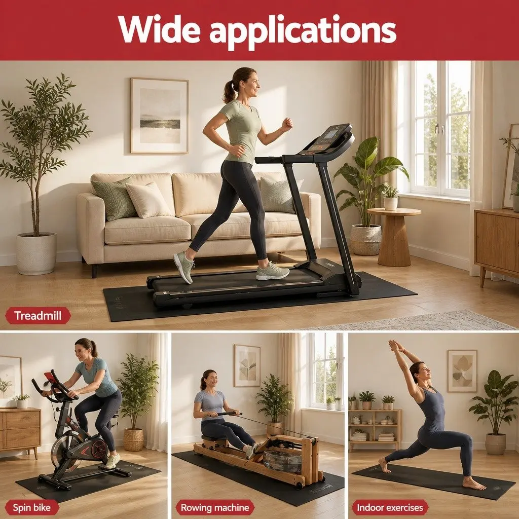 Black Exercise Mat for Comfort and Stability