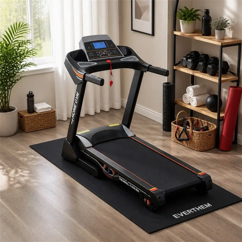 Black Exercise Mat for Comfort and Stability