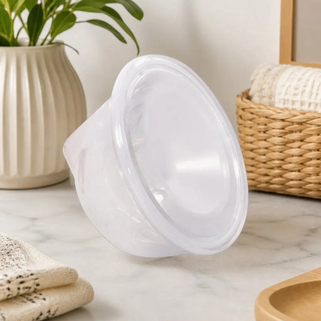 Wearable Breast Pump Electric Hands-Free Portable 240ml Clear and White