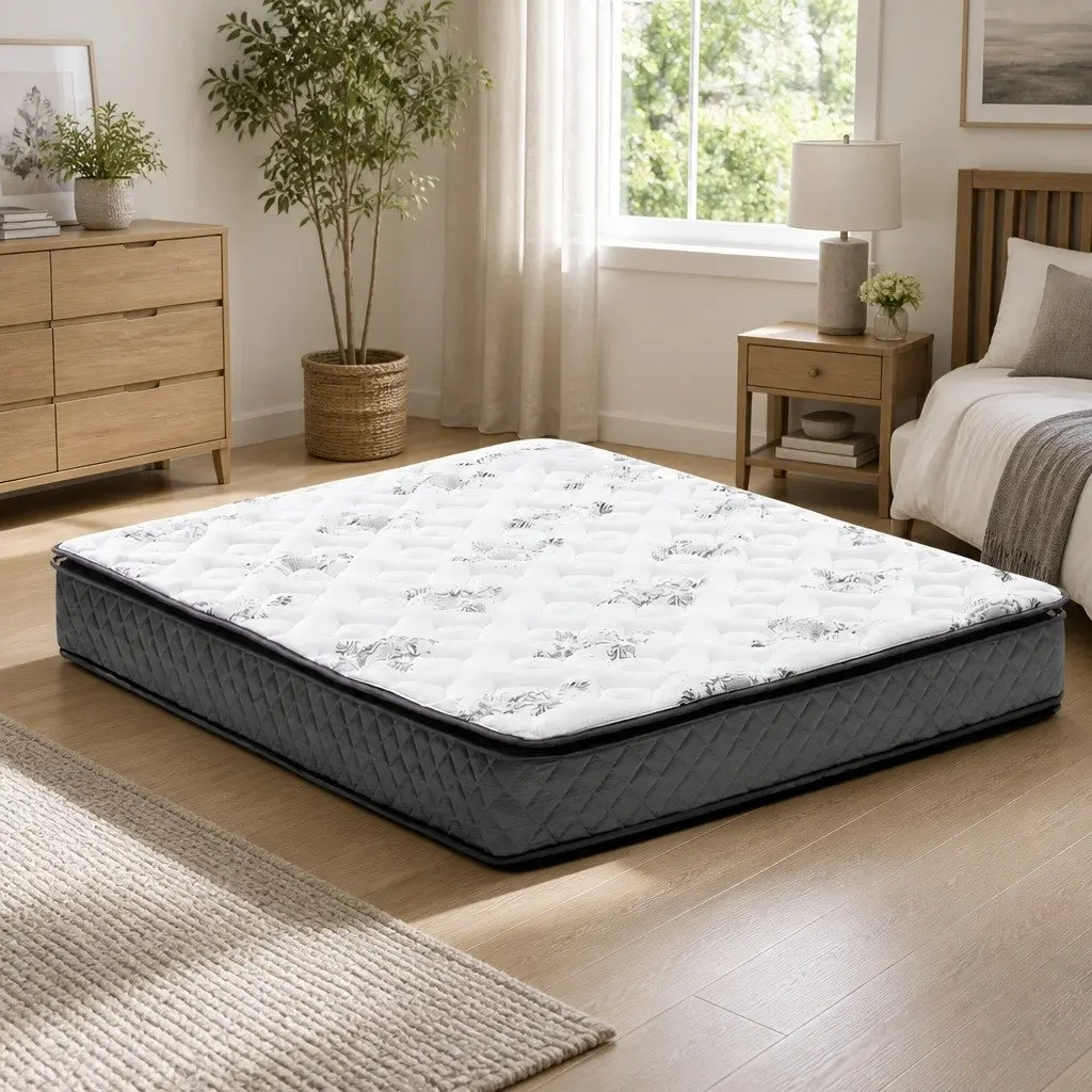 King Size Mattress 24cm Pillow Top Bonnell Spring Quilted Sleeping Bed