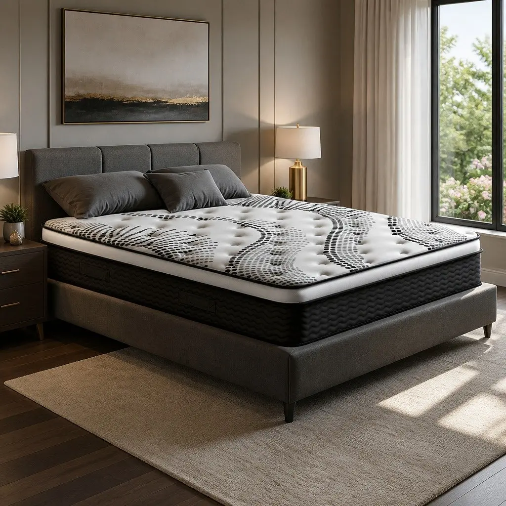 Queen Mattress Euro Top Medium Firmness 32cm White