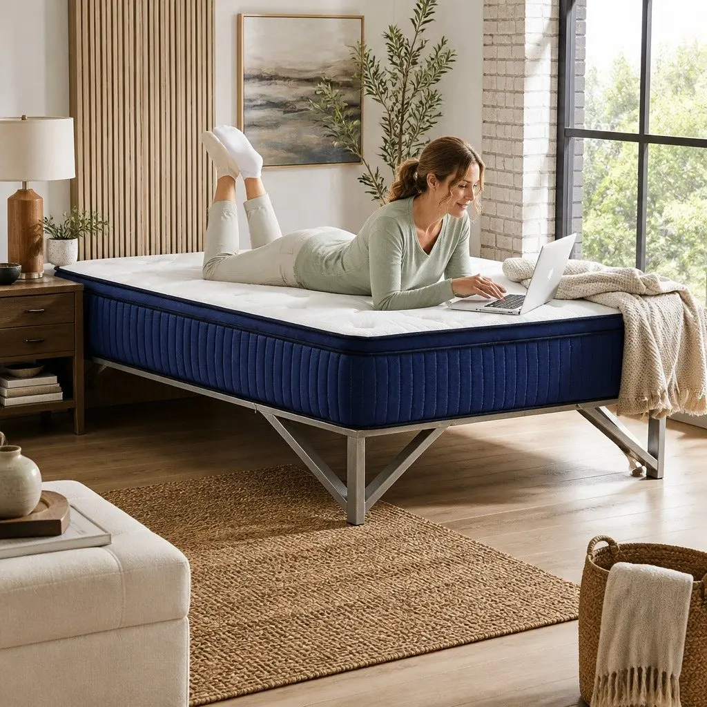 Double Mattress 34cm Cool Gel Memory Foam 7 Zone Pocket Springs Medium Firm