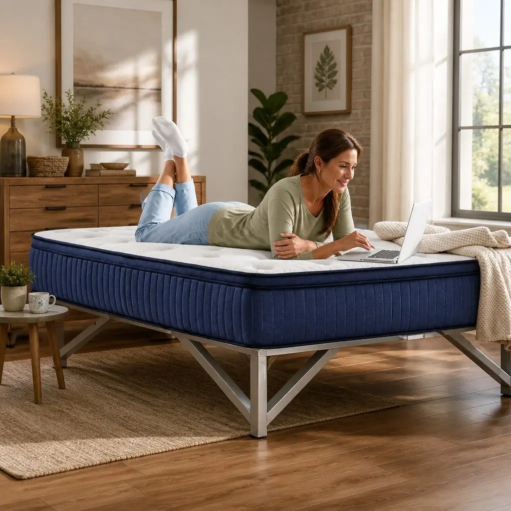 Queen Mattress Cool Gel Memory Foam 34cm 7 Zone Pocket Spring Euro Top White
