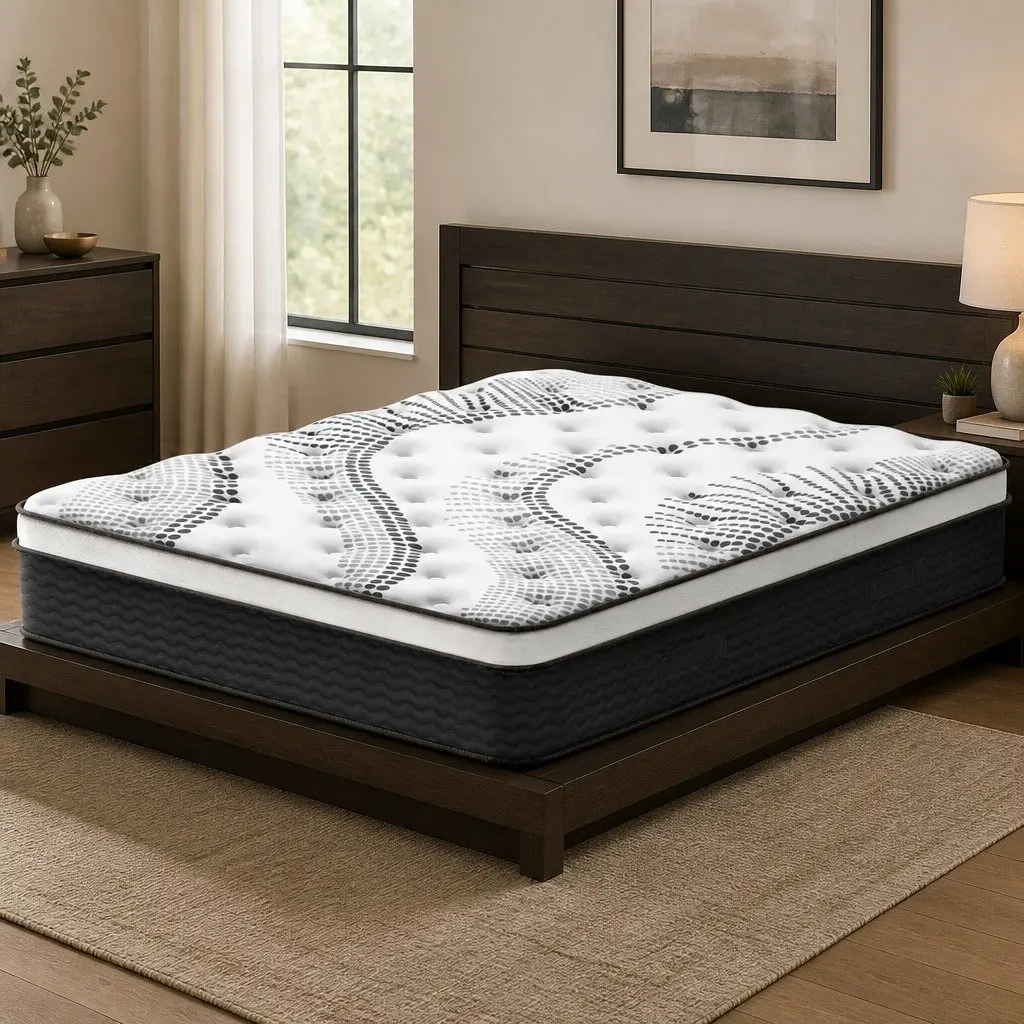 Euro Top Mattress Super King Size 32cm Thick Medium Firm Plush Pocket Spring