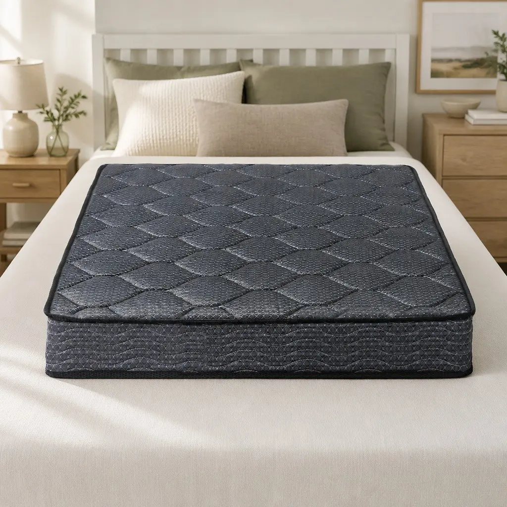King Single Mattress Medium Firm 16cm Bonnell Spring Grey Tight Top