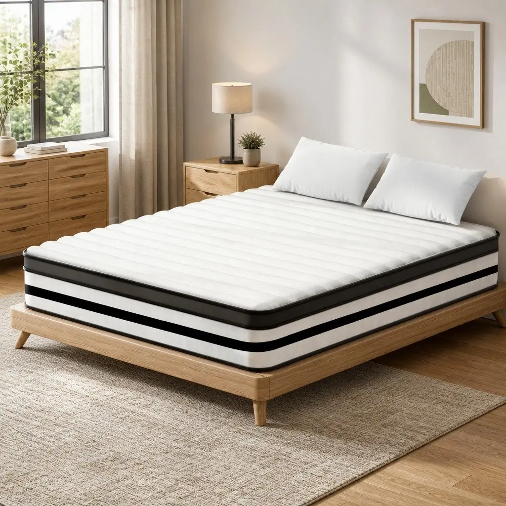 Double Mattress Plush Euro Top 27cm Medium Firmness White