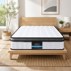 King Single Mattress 25cm Cool Gel Foam Medium Firm Bonnell Spring Support