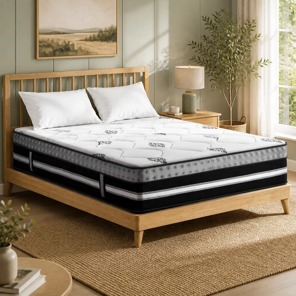 Double Mattress 35cm Pocket Spring Gel Memory Foam Medium Firm Bed in a Box