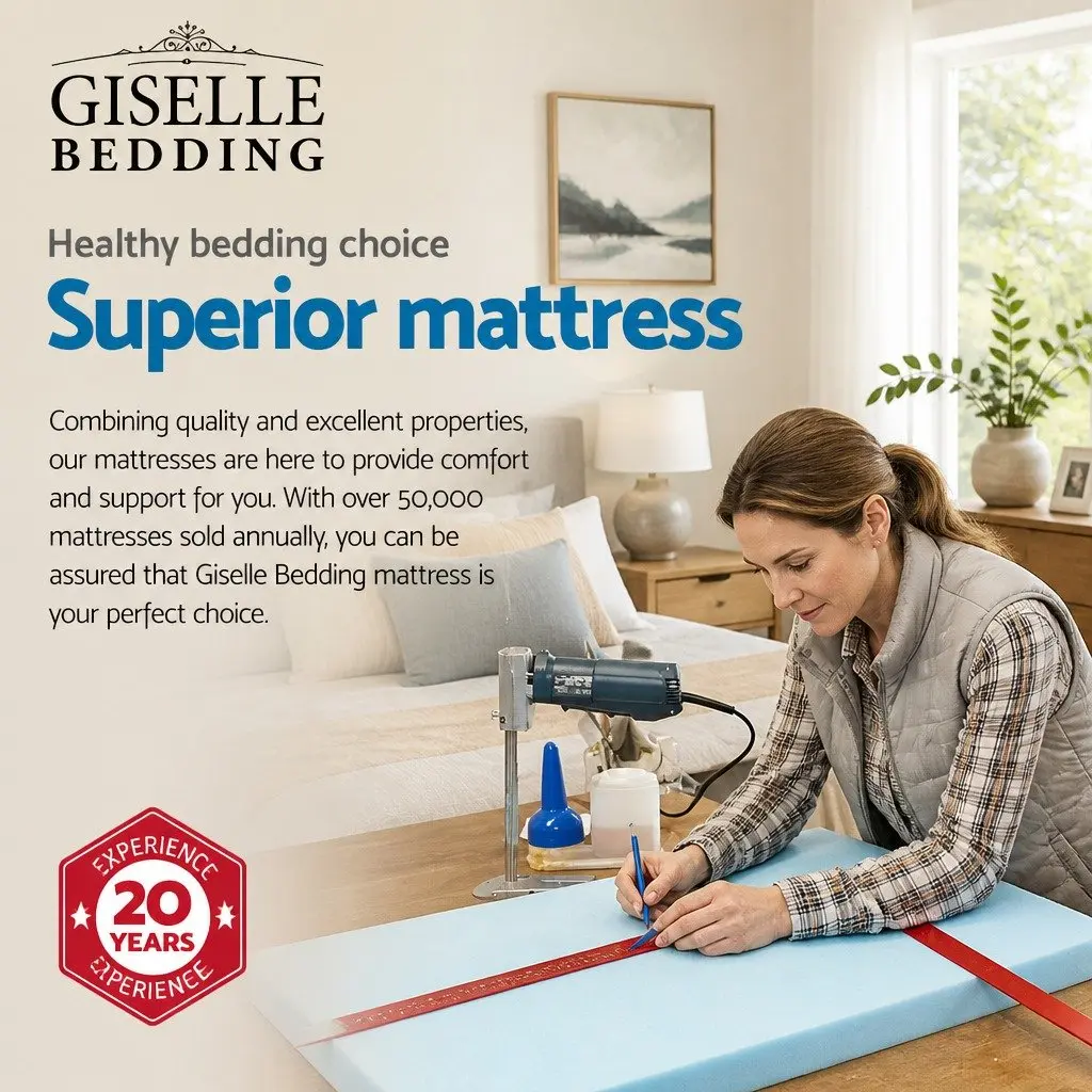 Single Mattress Medium Firm 34cm Euro Top Pocket Spring Bamboo Charcoal Grey