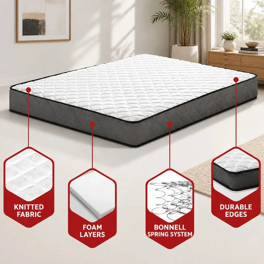 King Single Mattress with Bonnell Spring
