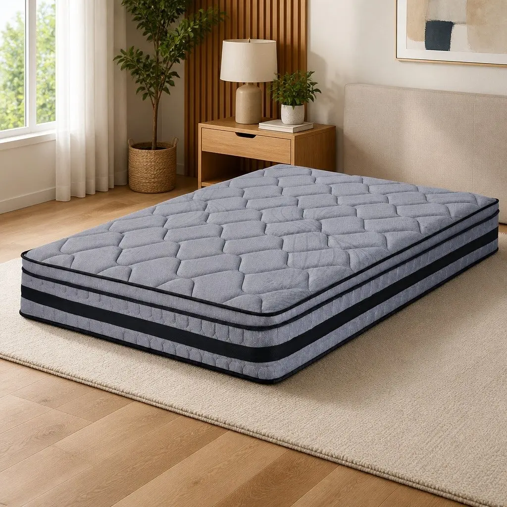 Double Mattress Medium-Firm Support 34cm Euro Top Black