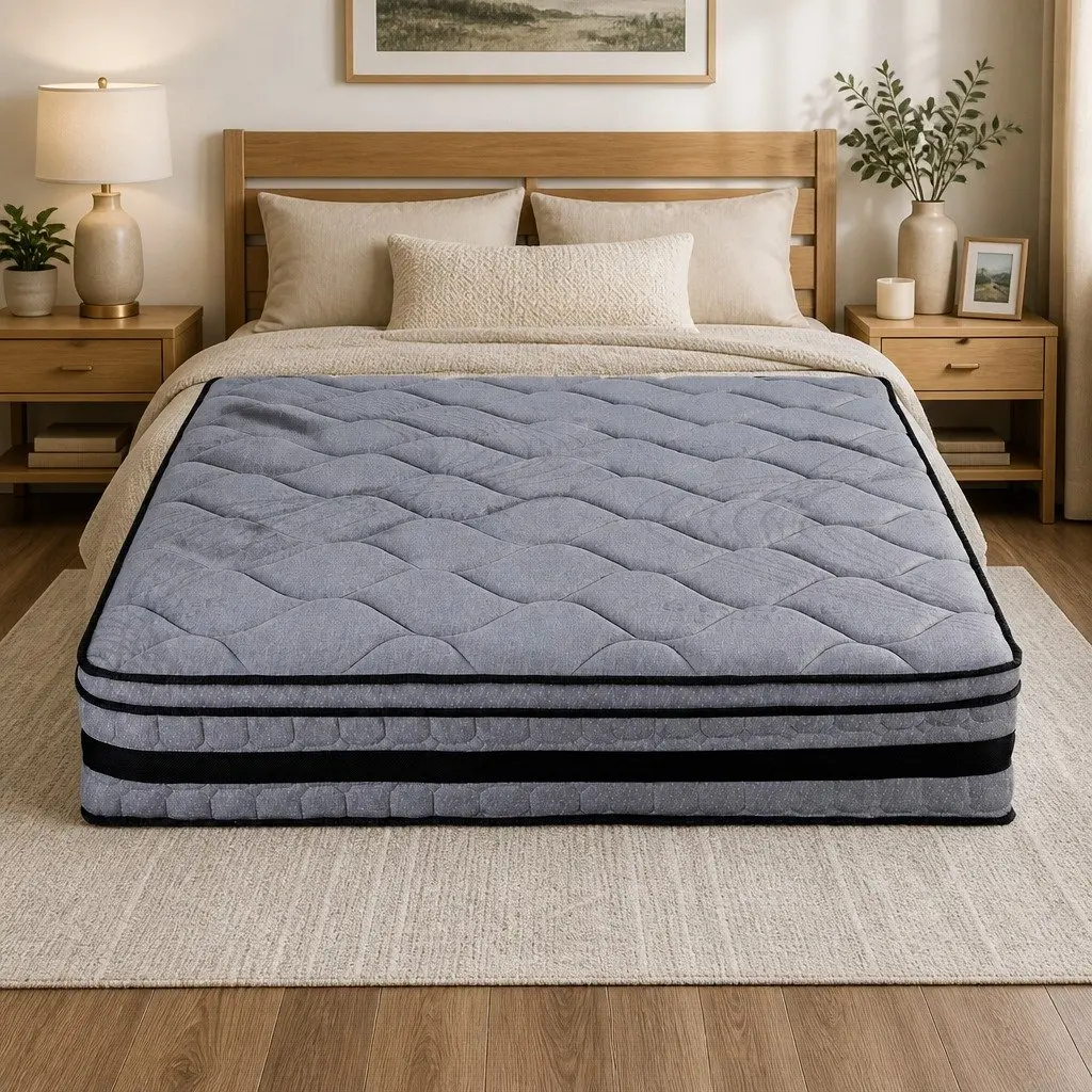 Double Mattress Medium-Firm Support 34cm Euro Top Black